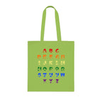 Lime Tote Bag with BSL Alphabet - Pride Fingerspelling & Text