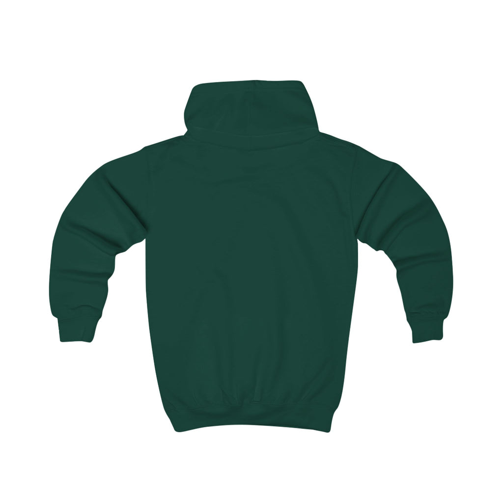 Bottle green hoodie on a white background