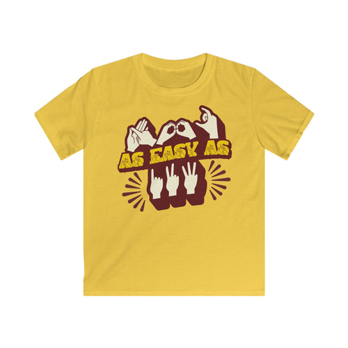 Daisy T-Shirt with ‘ABC As Easy As 123’ in BSL fingerspelling and text characters
