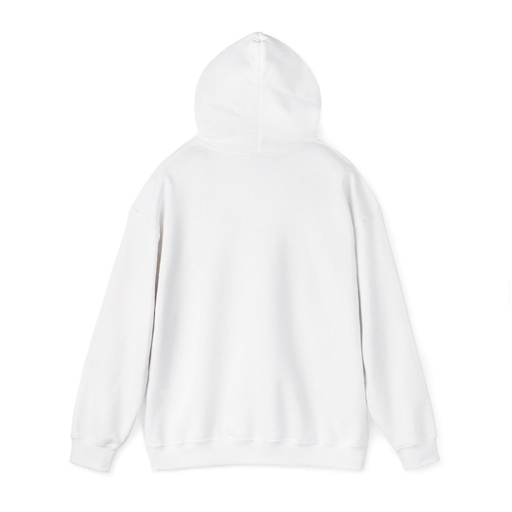 Back view of a White hoodie on a white background