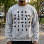 ASL Alphabet - Black Fingerspelling - Sweatshirt