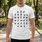 ASL Alphabet - Black Fingerspelling - Softstyle T-Shirt