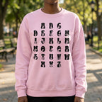 ASL Alphabet - Black Fingerspelling & Text - Sweatshirt