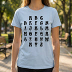 ASL Alphabet - Black Fingerspelling & Text - Softstyle T-Shirt