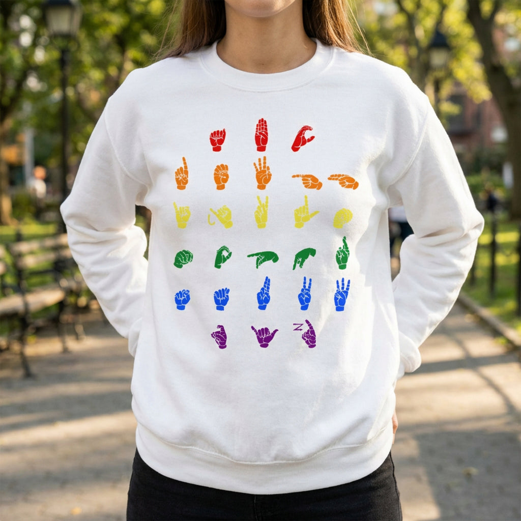 ASL Alphabet - Pride Fingerspelling - Sweatshirt