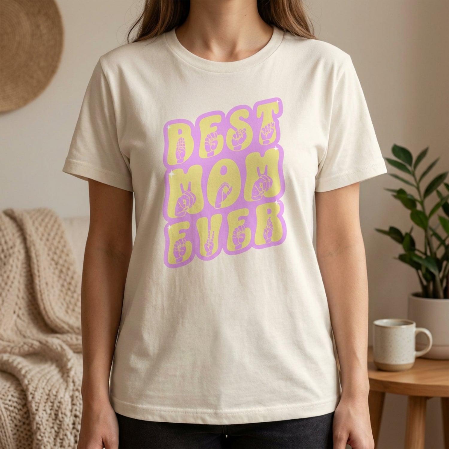 ASL Best Mom Ever - Softstyle T-Shirt