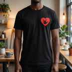 ASL I Love You Sign - Red  Heart - Softstyle T-Shirt