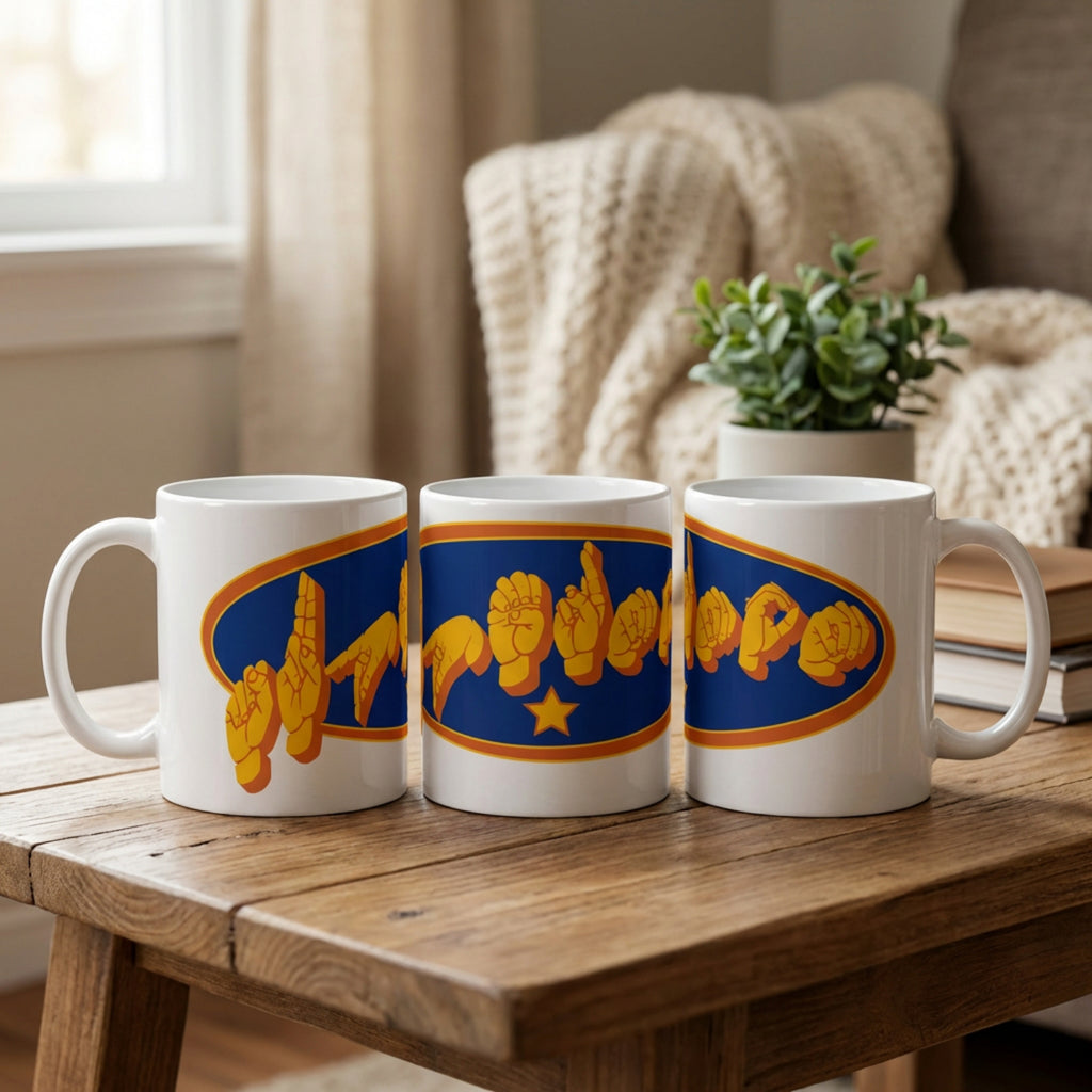 Supermom ASL Fingerspelling Mug