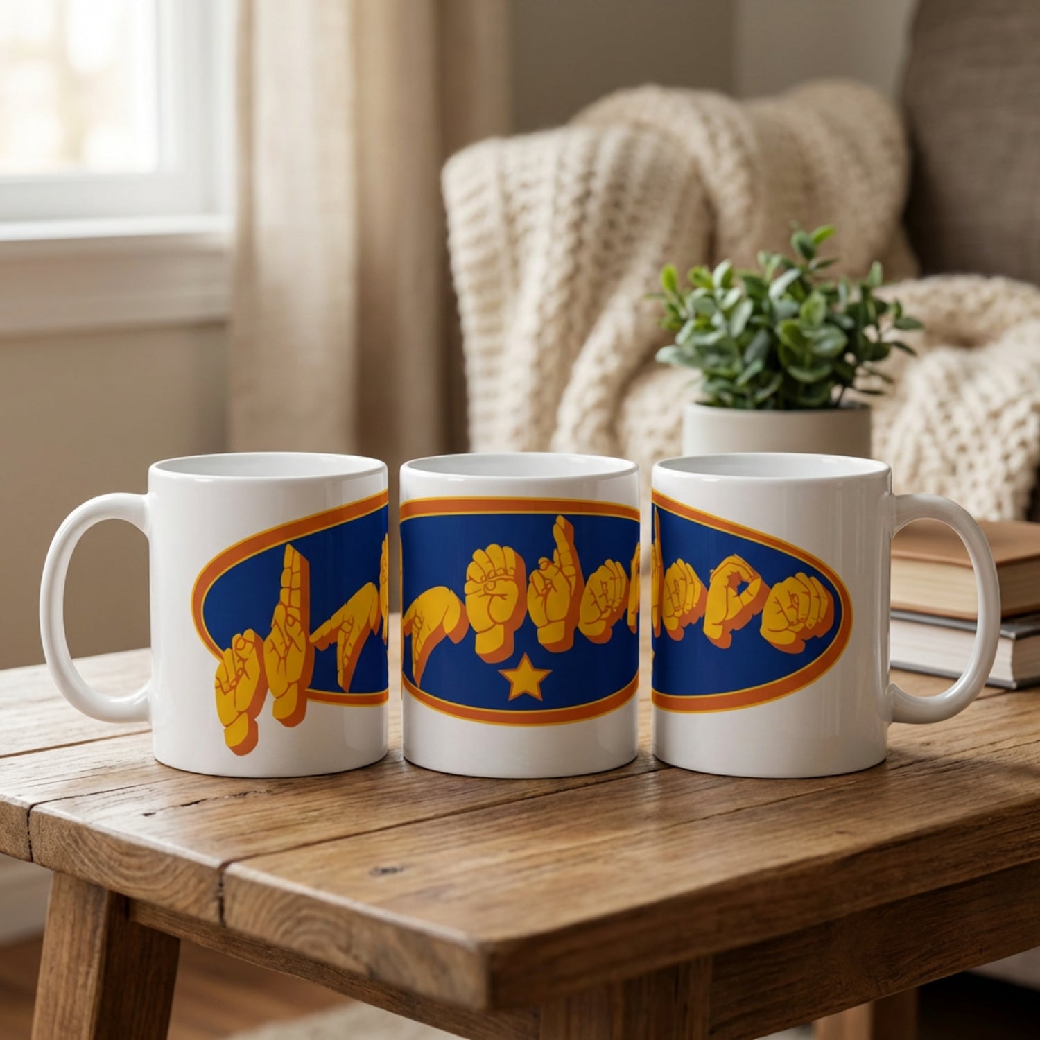 Supermom ASL Fingerspelling Mug