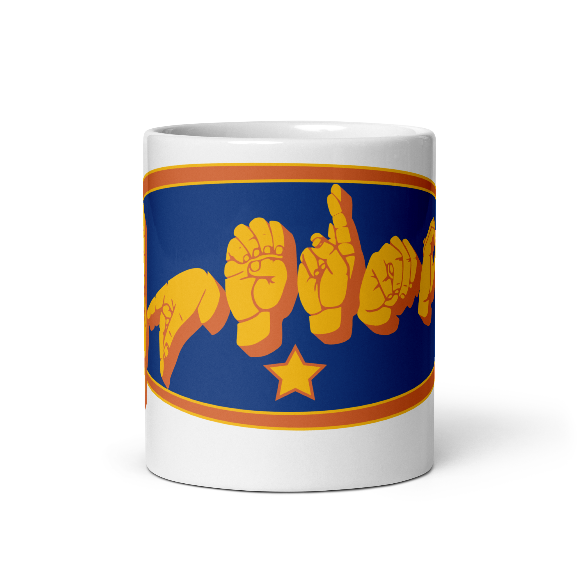 Supermom ASL Fingerspelling Mug