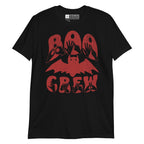 Black Boo Crew bat Halloween t-shirt with BSL design.