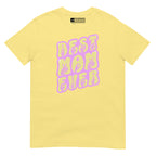 Cornsilk colored T-Shirt showing a Best Mom Ever ASL design