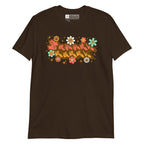 Dark chocolate coloured T-Shirt showing a Groovy Mammy BSL design