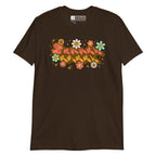Dark chocolate coloured T-Shirt showing a Groovy Mummy BSL design