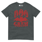 Dark heather Boo Crew bat Halloween t-shirt with ASL design.