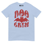 Light blue Boo Crew bat Halloween t-shirt with ASL design.