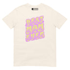 Natural coloured T-Shirt showing a Best Mom Ever BSL design