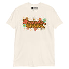 Natural coloured T-Shirt showing a Groovy Mummy BSL design