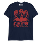Navy Boo Crew bat Halloween t-shirt with BSL design.