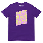 Purple coloured T-Shirt showing a Best Mom Ever BSL design
