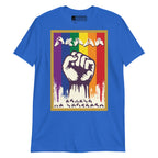 Royal t-shirt with pride solidarity design with BSL fingerspelling