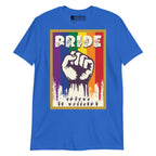 Royal t-shirt with pride solidarity design with ASL fingerspelling font
