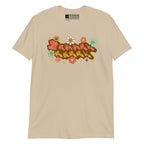 Sand coloured T-Shirt showing a Groovy Mammy BSL design