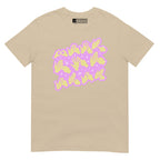 Sand coloured T-Shirt showing a Best Mom Ever BSL fingerspelling design