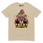 Sand Halloween scarecrow trick or treat t-shirt with ASL design.