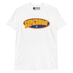 White coloured T-Shirt showing a Supermom BSL design