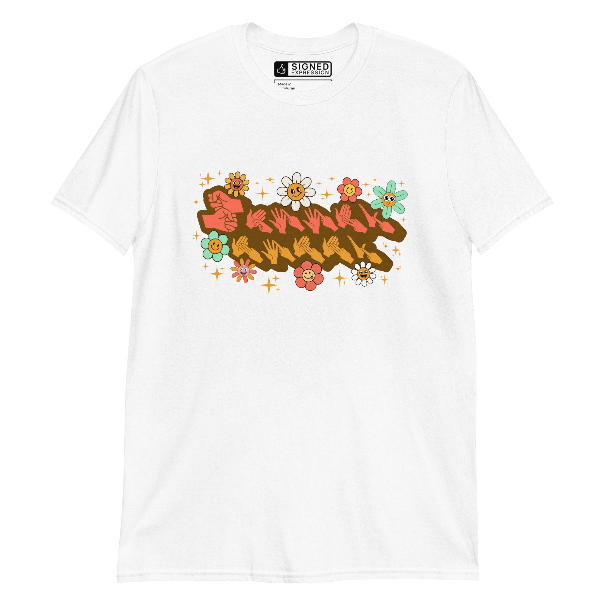White coloured T-Shirt showing a Groovy Mommy BSL design