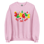 Light pink coloured Jingle All The Way sweatshirt with BSL design.