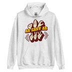 Ash hoodie with ‘ABC As Easy As 123’ in ASL fingerspelling and text characters
