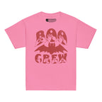 Azalea coloured kids Boo Crew bat Halloween t-shirt with BSL design.