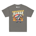 Charcoal coloured Christmas Vibes kids t-shirt with BSL design.